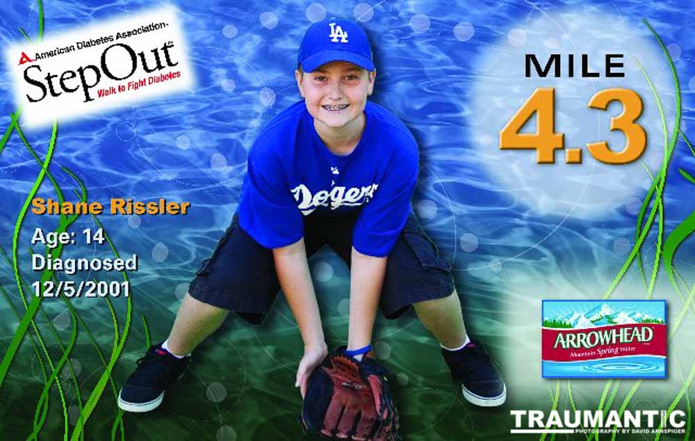 These are the original images and the final mile markers made from them for the 2010 Step Out: Walk To Stop Diabetes in Valencia, CA.  This was my first year shooting them.  It should be noted that the graphics work to create the mile markers was not done by me or my company.